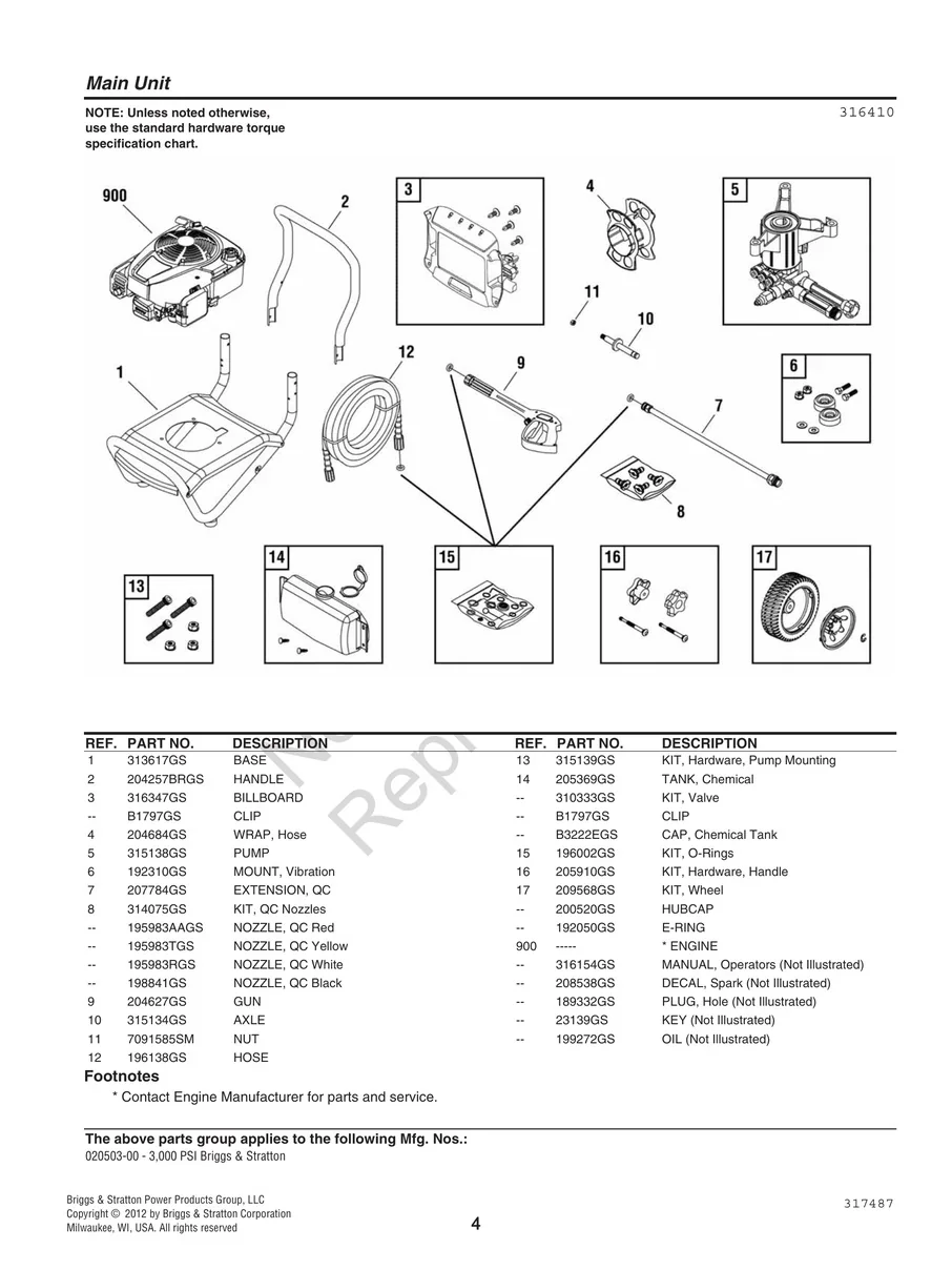 BRIGGS AND STRATTON, 020503-00, IPL.4